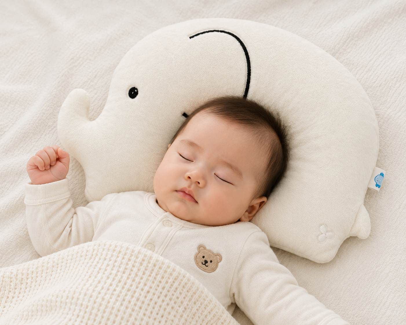 Elephant Baby Head Support PILLOW – Ultra Soft Infant Cushion 🐘🤍 (Copy)