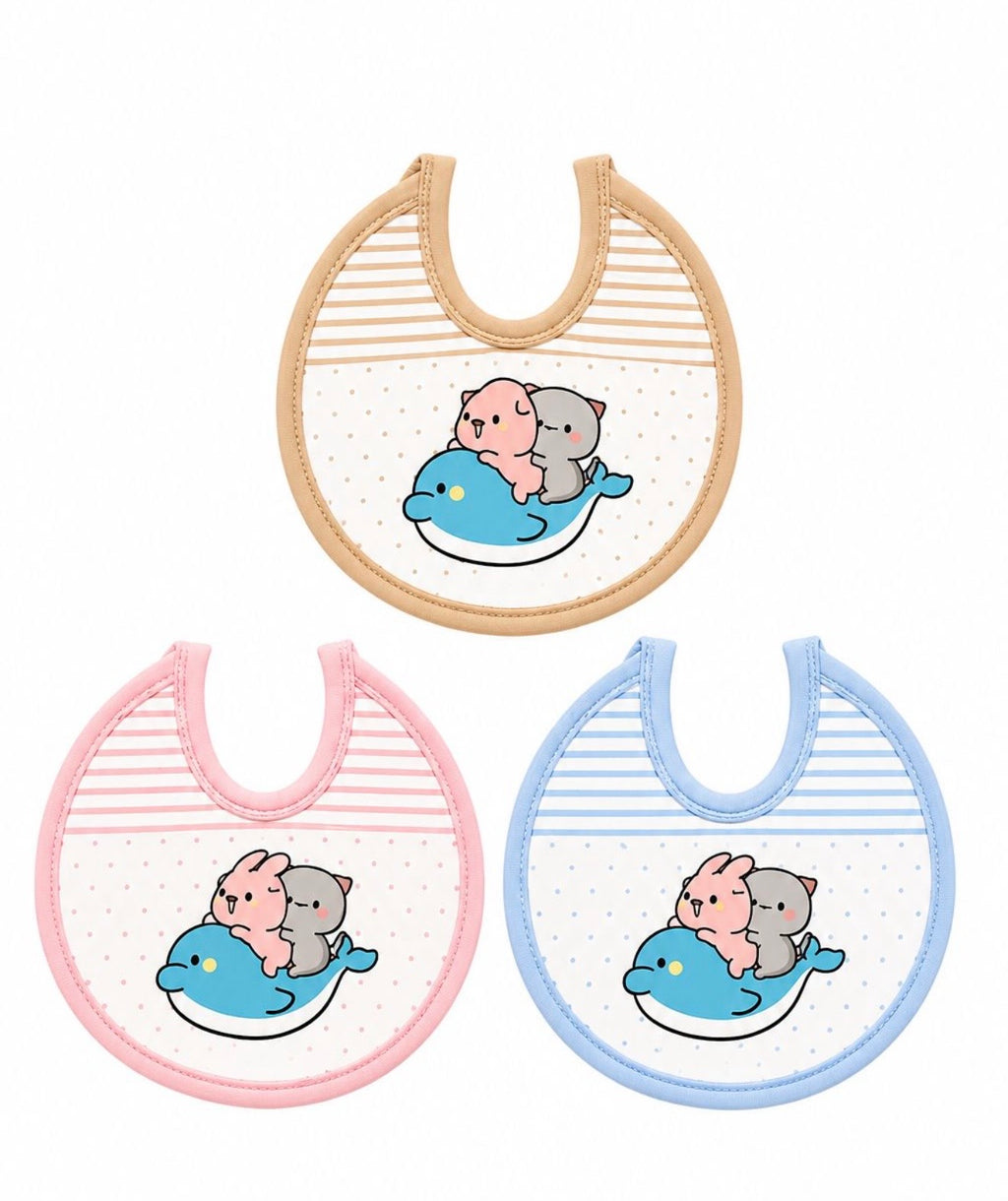 Baby Bibs Set of 4 – Ultra Soft & Safe Feeding Bibs SMALL