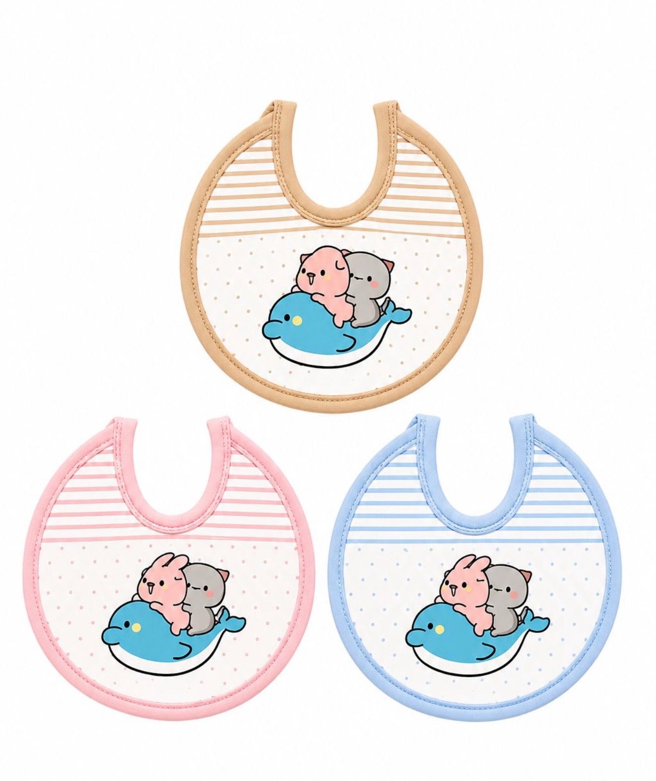 Baby Bibs Set of 4 – Ultra Soft & Safe Feeding Bibs SMALL