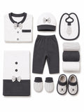 Premium 11-Piece Newborn Gift Set – Grey & White Collection