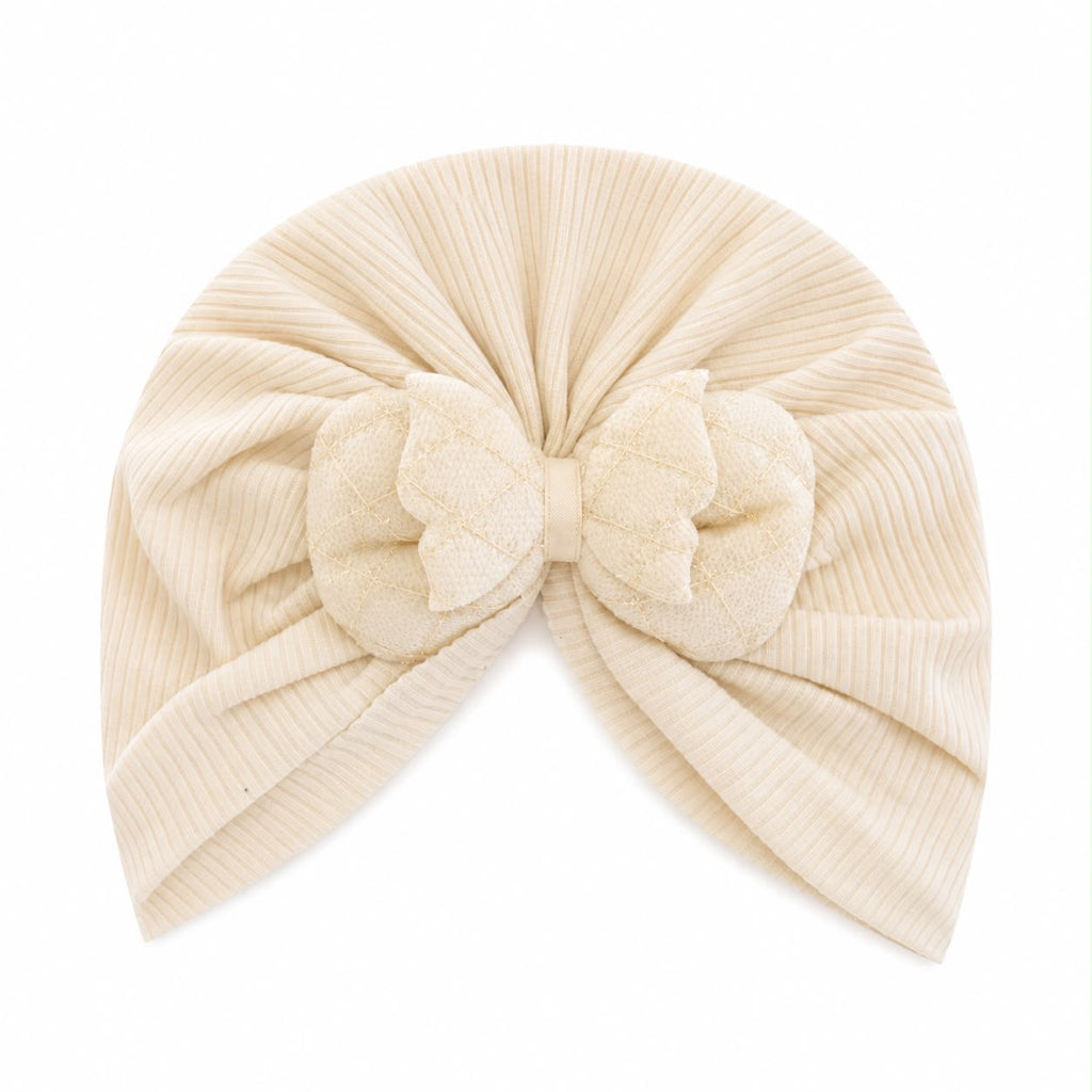 Baby Girls Soft White Bow Headband Cap – Cute & Stylish Newborn Headwear