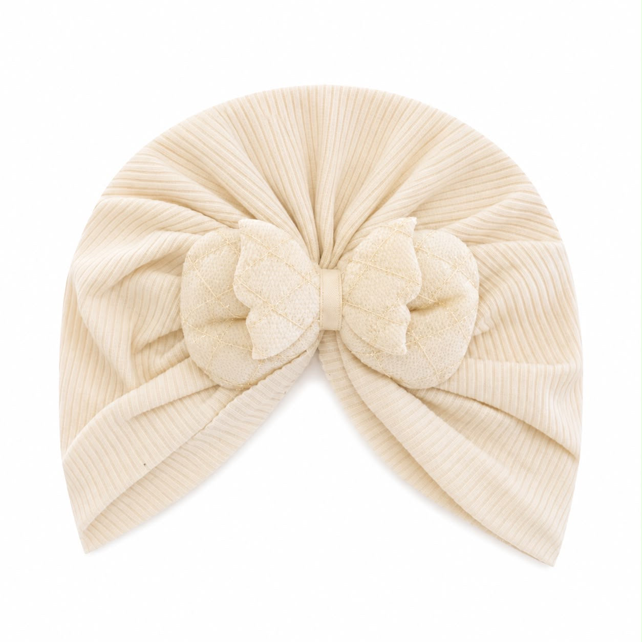 Baby Girls Soft White Bow Headband Cap – Cute & Stylish Newborn Headwear