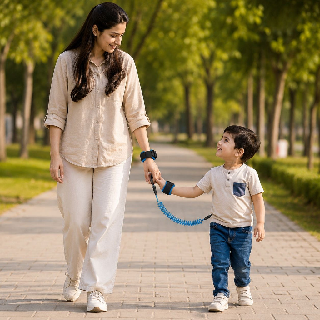 Kids Anti-Lost Safety Wrist Strap with Comfortable Cuff (Use in Parks and Umrah)