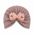 Baby Girls Soft Purple Pink Bow Headband Cap – Cute & Stylish Newborn Headwear