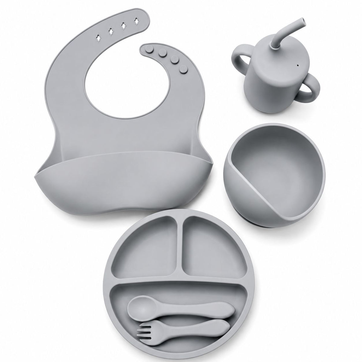 7-Piece Silicone Baby Feeding Set