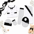 Classic Black & White Baby Boy 7-Piece Gift Set