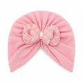 Baby Girls Soft Pink Bow Headband Cap – Cute & Stylish Newborn Headwear