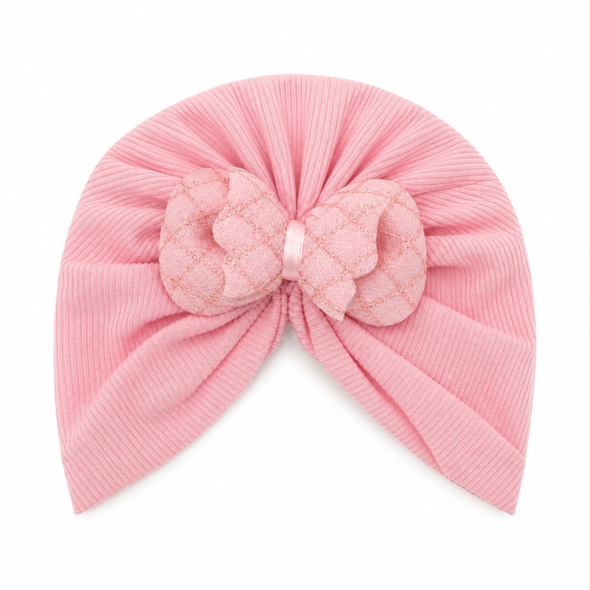 Baby Girls Soft Pink Bow Headband Cap – Cute & Stylish Newborn Headwear
