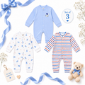 3 Piece Baby Romper Set – Blue Collection | 0–3 Months (Copy)