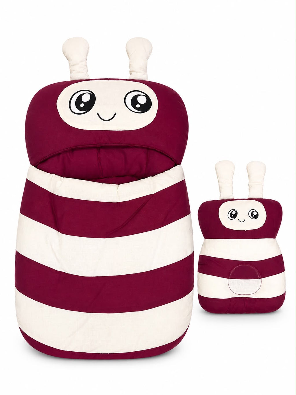 🐝 Baby Bee Sleeping Bag with Matching Pillow | Soft Plush Newborn Nest