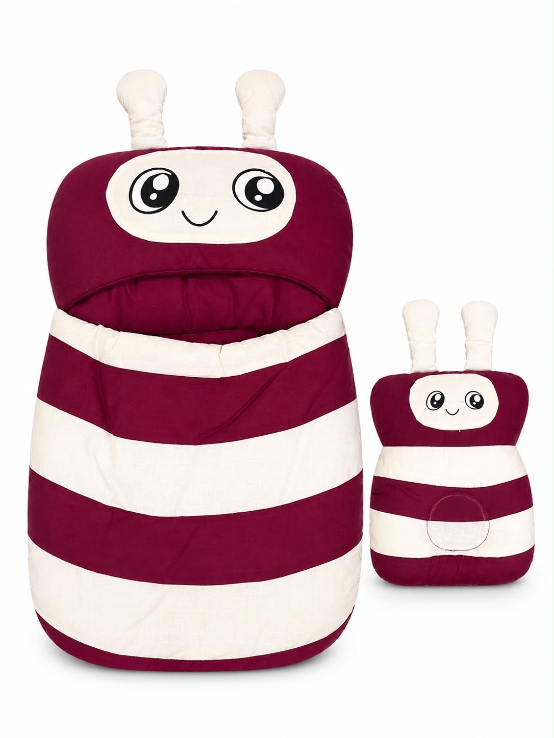 🐝 Baby Bee Sleeping Bag with Matching Pillow | Soft Plush Newborn Nest