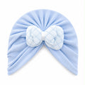 Baby Girls Soft Blue Bow Headband Cap – Cute & Stylish Newborn Headwear