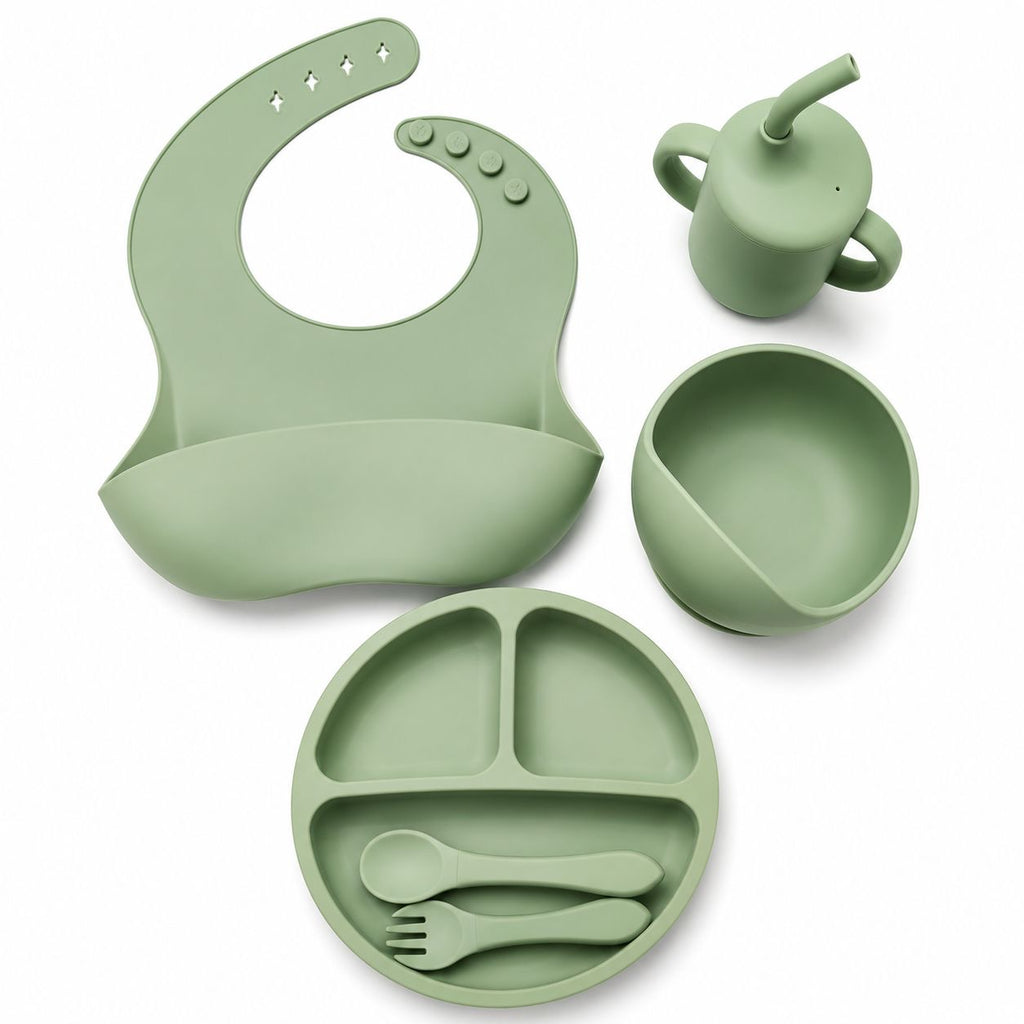 7-Piece Silicone Baby Feeding Set