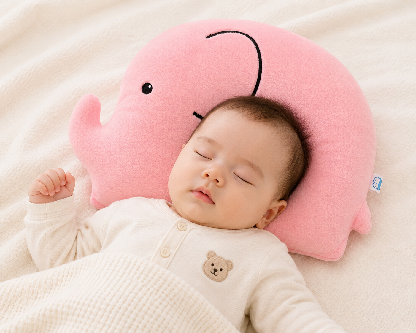 Elephant Baby Head Support PILLOW – Ultra Soft Infant Cushion 🐘🤍 (Copy 2)
