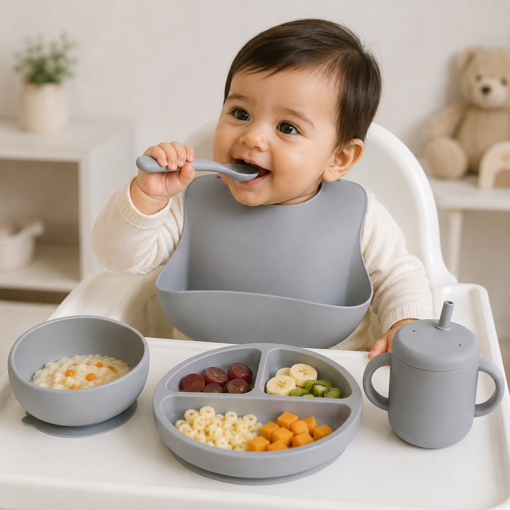 7-Piece Silicone Baby Feeding Set