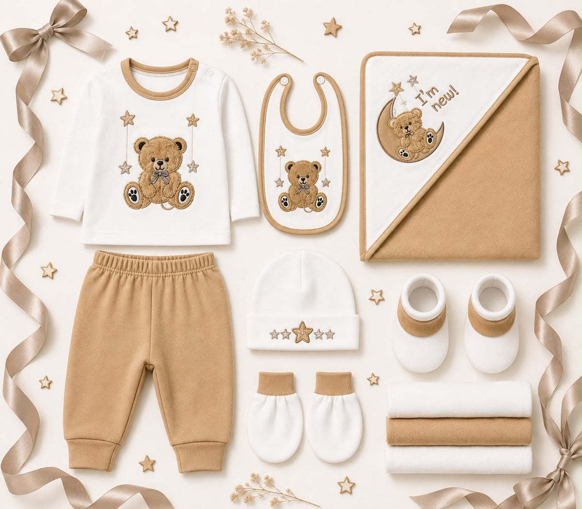 Baby Beige Newborn Gift Set – 11-Piece Essentials Set