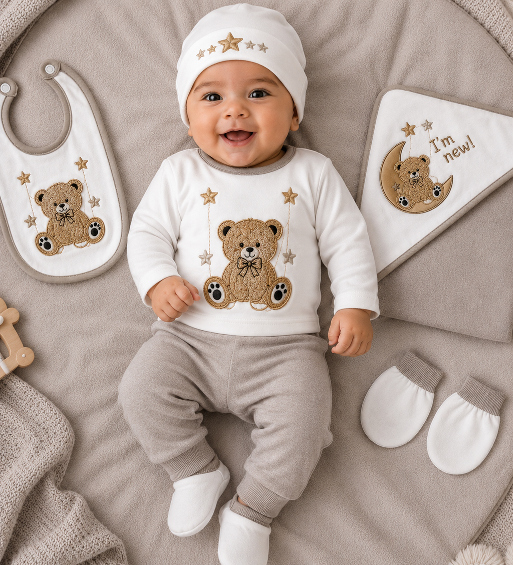 Baby Grey Newborn Gift Set – 11-Piece Essentials Set