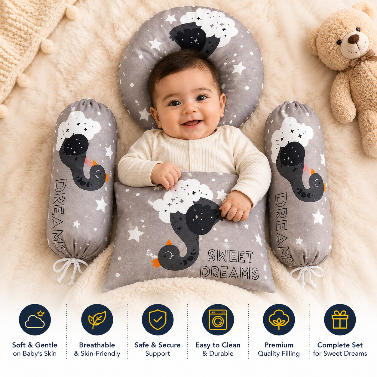 Dreamy Baby Pillow Support Set