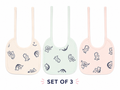 Baby Dinosaur Feeding Bibs – 3-Piece Set | Soft & Cute Baby Bibs (LARGE)