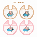 Baby Bibs Set of 4 – Ultra Soft & Safe Feeding Bibs SMALL