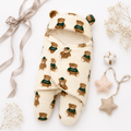 Premium Teddy Bear Hooded Baby Swaddle + Romper