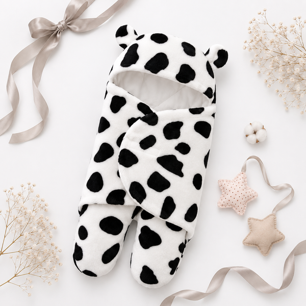 Premium Panda Hooded Baby Swaddle + Romper