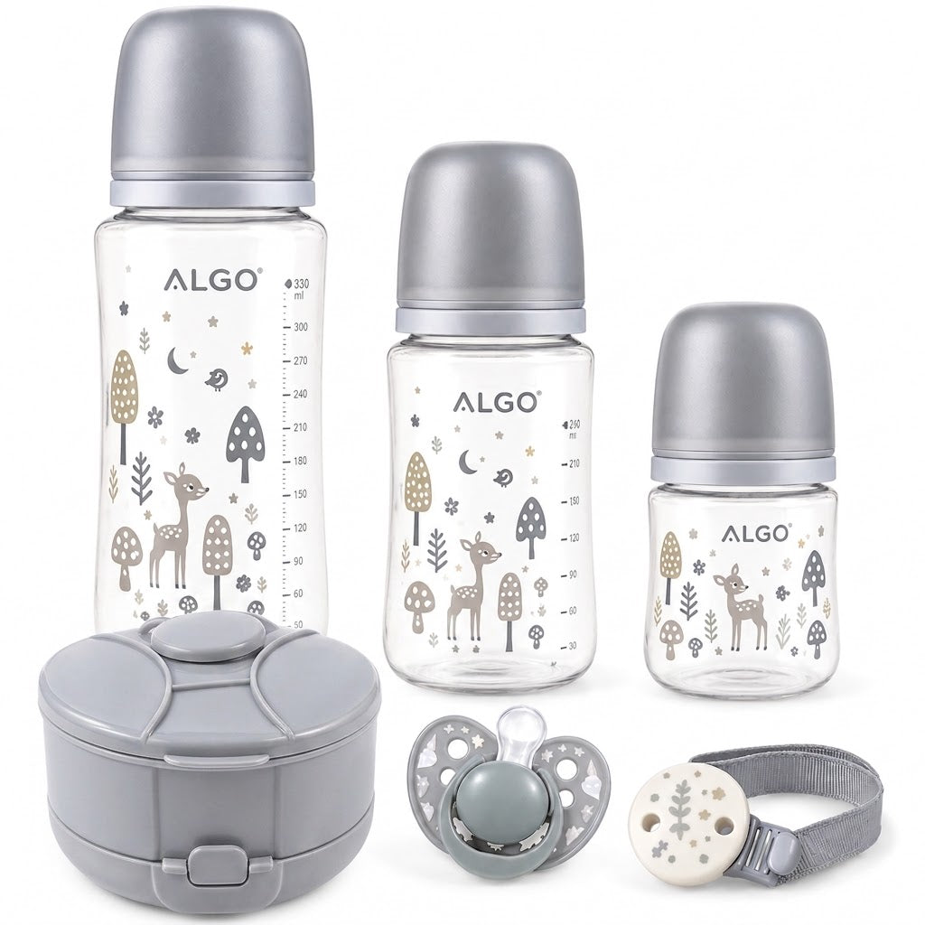 ALGO 5-Piece Baby Feeder Set with Food Container & Pacifier