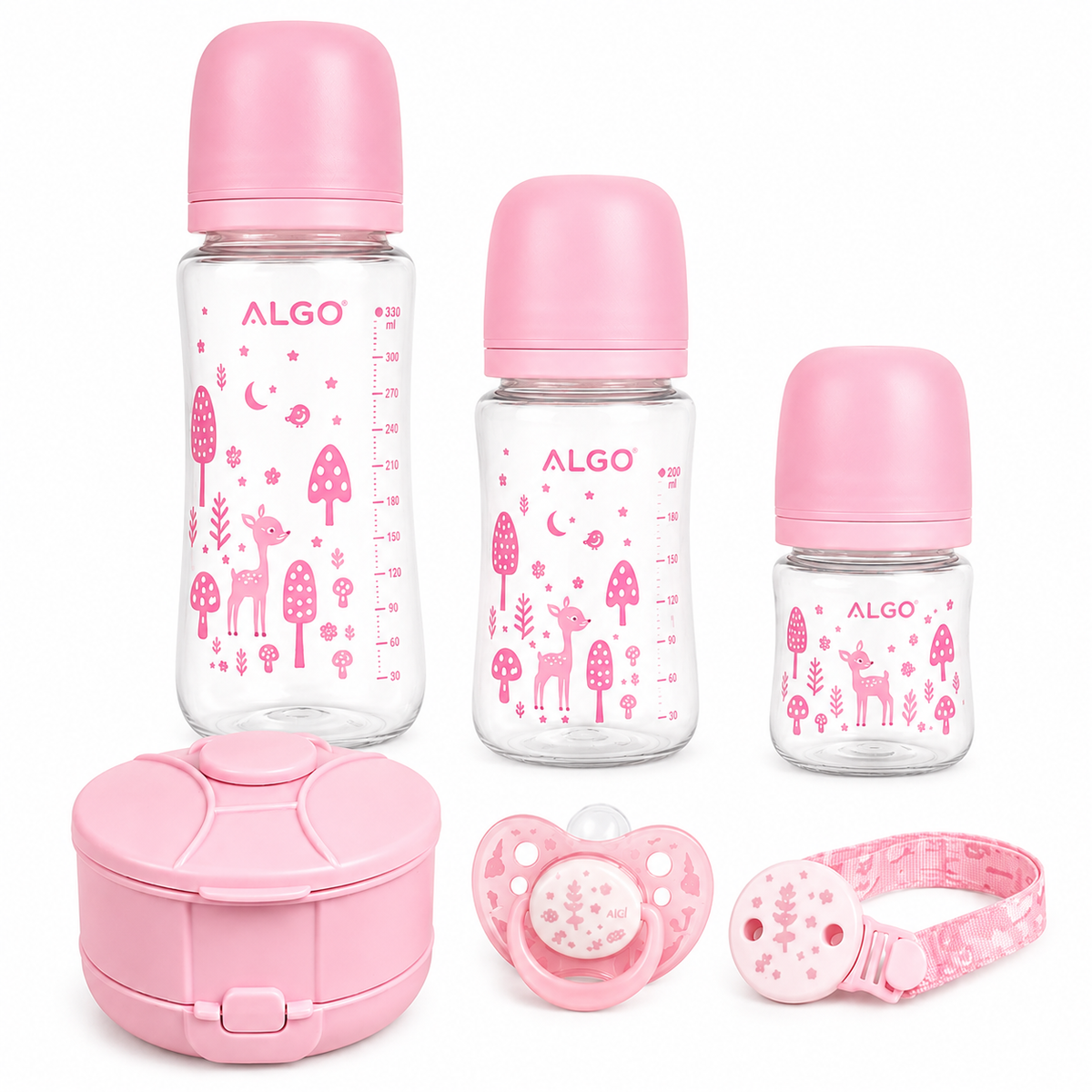 ALGO 5-Piece Baby Feeder Set with Food Container & Pacifier