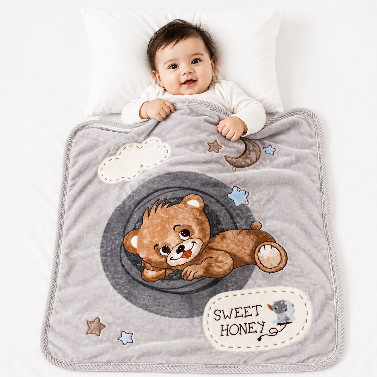 Cozy Cartoon Baby Blanket – Soft & Warm